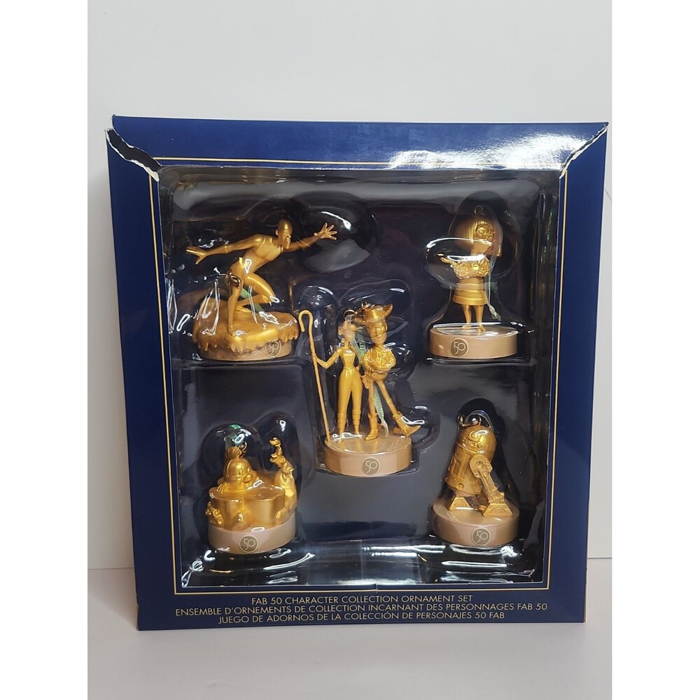 NIB Walt Disney World 50th Disney Fab 50 Character Collection Ornament Set